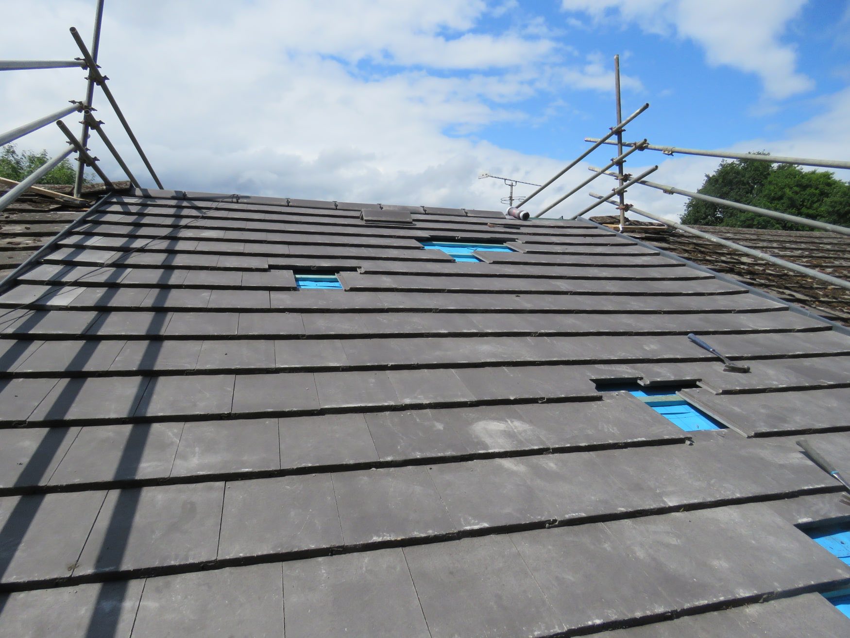 Natural slate roof repair in Bodmin